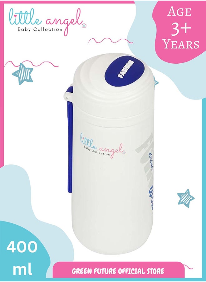 Little Angel Kids Water Bottle Stainless Steel 400 ML -  White  - Image 1