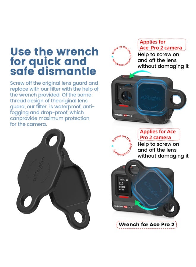 aMagisn ND Waterproof Lens Filter for Insta360 AcePro2 – Anti-Fog, Anti-Reflective, 1.5mm Thick Glass, Polarizer & Neutral Density Filter for Clear Outdoor & Underwater Shooting - Image 3