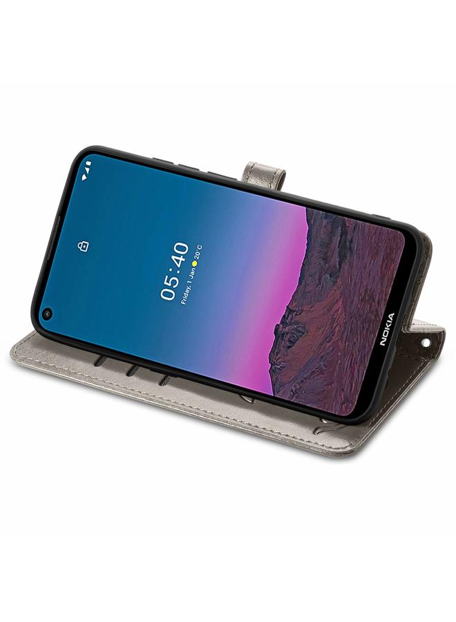 S-TOP Case For Nokia 5.4 Lovely Cat and Dog Embossing Pattern Horizontal Flip Leather Case , with Holder & Card Slots & Wallet & Cartoon Clasp & Lanyard - Image 4