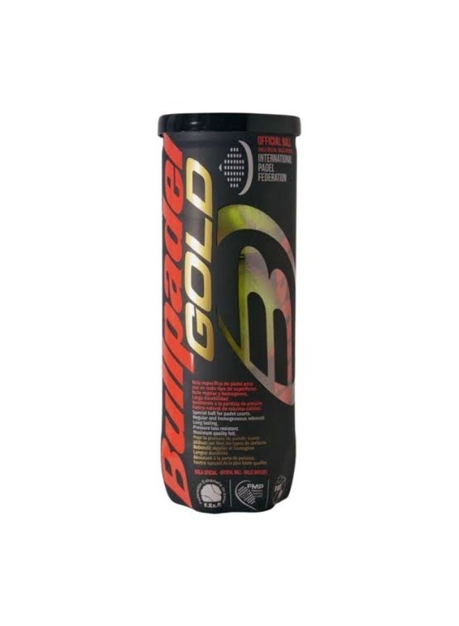 3 BULLPADEL GOLD BALLS CANISTER