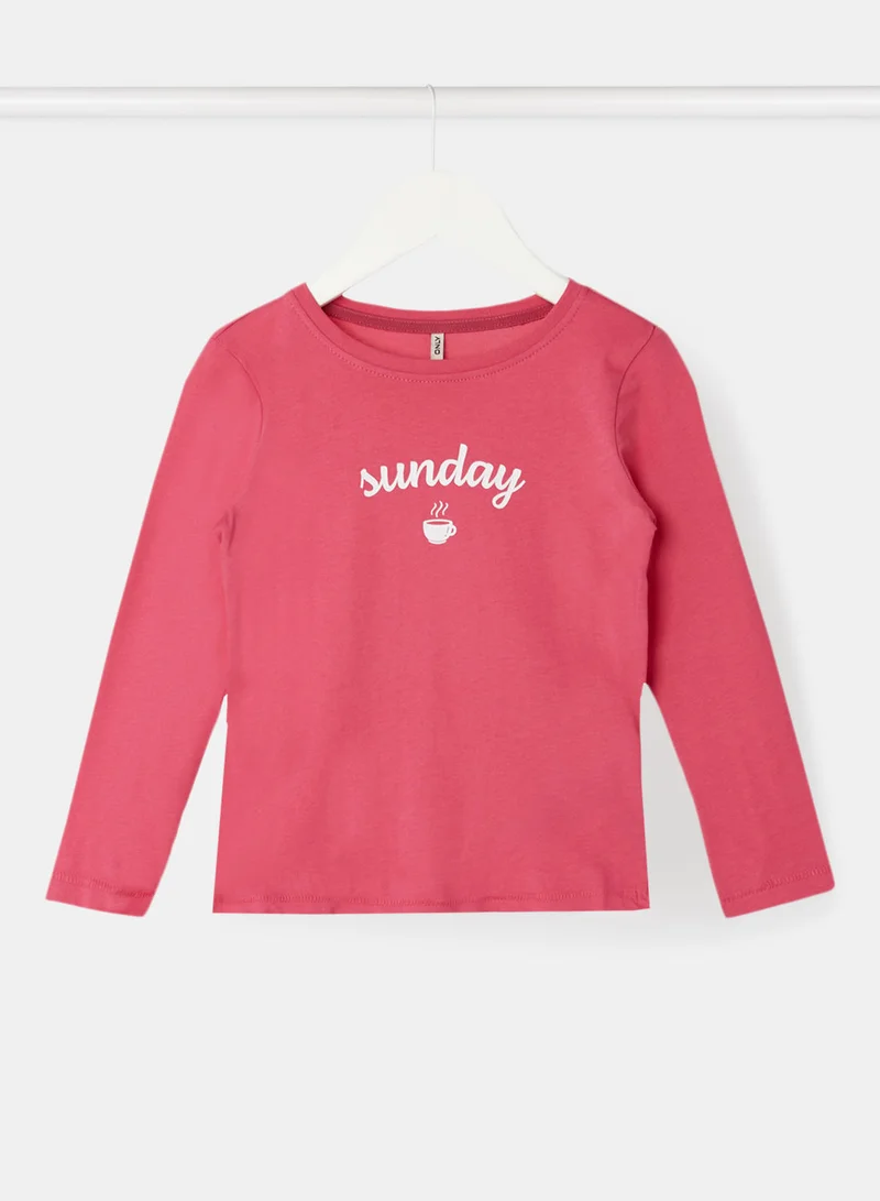 اونلي Girls Sunday Long Sleeve T-Shirt