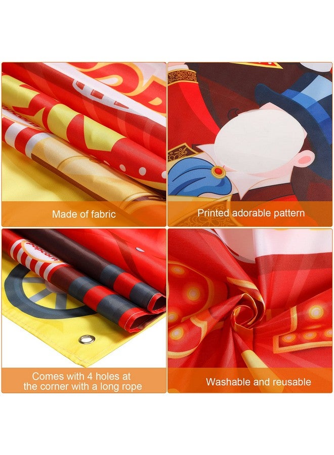 Tatuo Carnival Circus Theme Party Decorations Carnival Popcorn Sign Large Photo Door Banner Ticket Booth Backdrop Props Hanging for Kids Birthday Carnival Game Supplies Popcorn Circus Party Decorations - Image 2