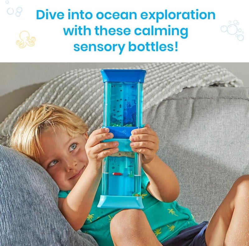 hand2mind hand2mind Exploring Ocean Forces Sensory Bottles Quiet Fidget Toys for Kids 35 Toddler Learning Toys Calming Corner Classroom Calm Down Corner Supplies Preschool Science Center Materials  - Image 4