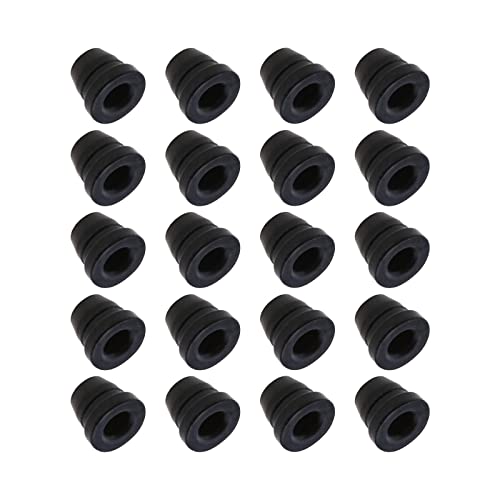 SING F LTD 20PCS Rubber Brake Bleeder Screw Caps 6mm Grease Fitting Cap Dust Cover Brake Nipple Cap for Car Motorcycle Motorbike Car Automotive Replacement Parts Black - Image 1