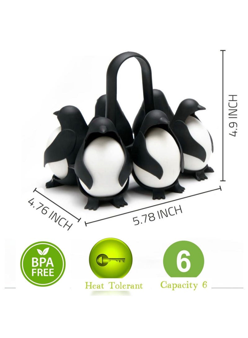 FlagFlair Egg Boiler, Holder, And Storage, 3-in-1,Penguin Shaped Egg Cooker, Egg Maker For Soft And Hard-Boiled Eggs, Refrigerator Storage, Kitchen Gadget And Home Decor Boiling Device.(Pack of 2)  - Image 2