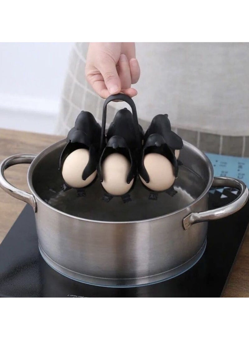 FlagFlair Egg Boiler, Holder, And Storage, 3-in-1,Penguin Shaped Egg Cooker, Egg Maker For Soft And Hard-Boiled Eggs, Refrigerator Storage, Kitchen Gadget And Home Decor Boiling Device.(Pack of 2)  - Image 5