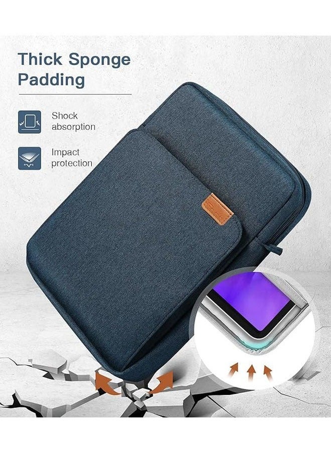 9-11 Inch Tablet Sleeve Bag, Fits for iPad air 5 10.9 2022, iPad Pro 11 M2 2022-2018, iPad 10th 10.9, Air 4 10.9, Tab S8 2022, Handle Carrying Case with Shoulder Strap, Dark Blue - Image 4
