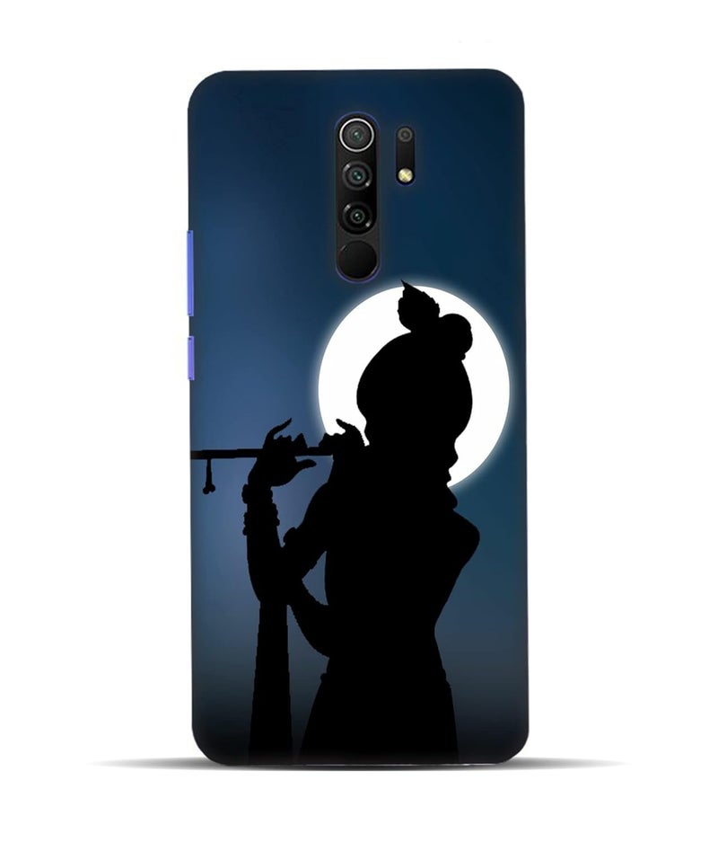 Shri Krishna Dwarkadhish Dark Background | Printed Hard Back Case and Cover for Xiaomi Redmi 9 Prime/Poco M2 Stylish Cover for Your Smartphone