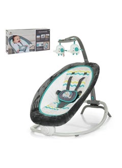 Arababy Lightweight Baby Rocker Adjustable Chair For Newborn To Toddler With Musical Toys-Grey/White  - Image 2