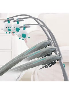 Arababy Lightweight Baby Rocker Adjustable Chair For Newborn To Toddler With Musical Toys-Grey/White  - Image 5