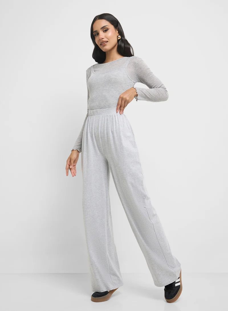 boohoo 2 Pack Wide Leg Pants