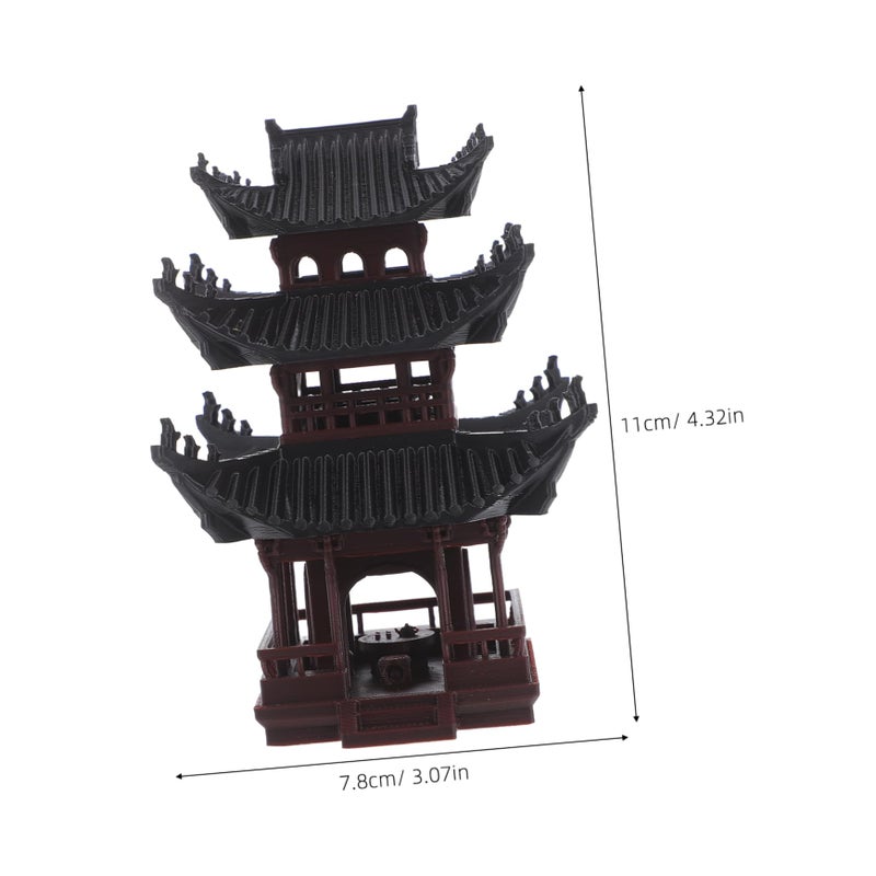 Miniature Japanese Zen Pavilion Garden Decor Resistant Fade Bonsai Aquarium Ornament - Image 3