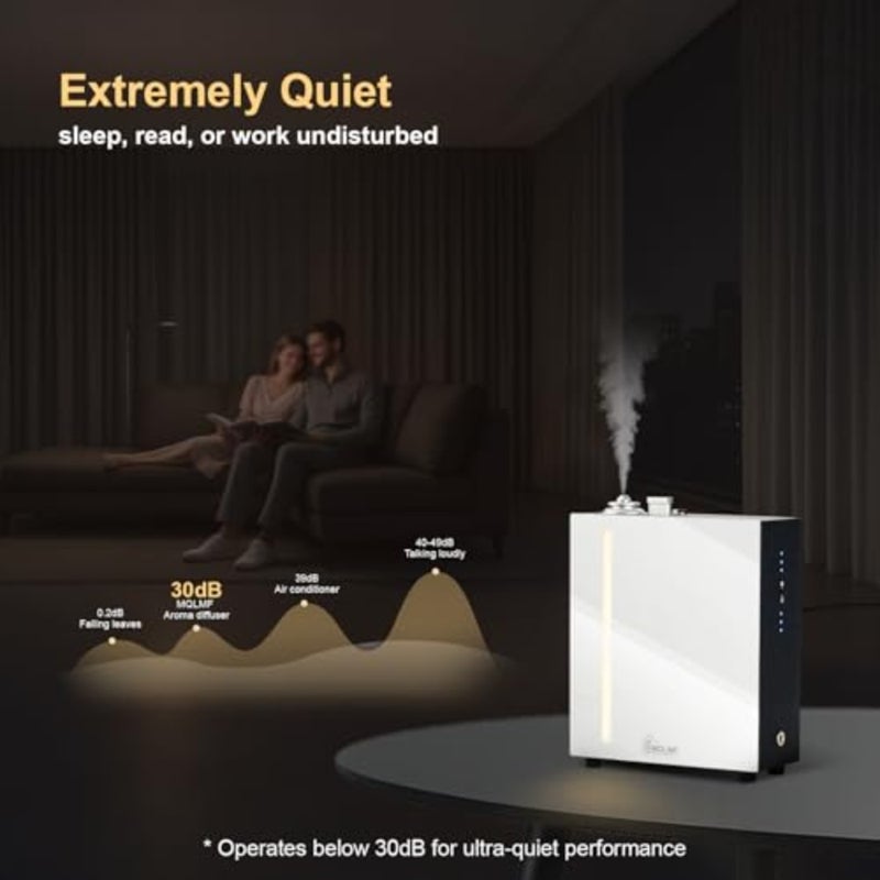 جهاز توزيع رائحة Hvac للاستخدام التجاري للفنادق، معدن، أبيض، هادئ للغاية مع تطبيق WiFi/Bluetooth، إضاءة محيطة، قفل أمان، بدون ماء، يغطي 3000 قدم مربع - Image 3