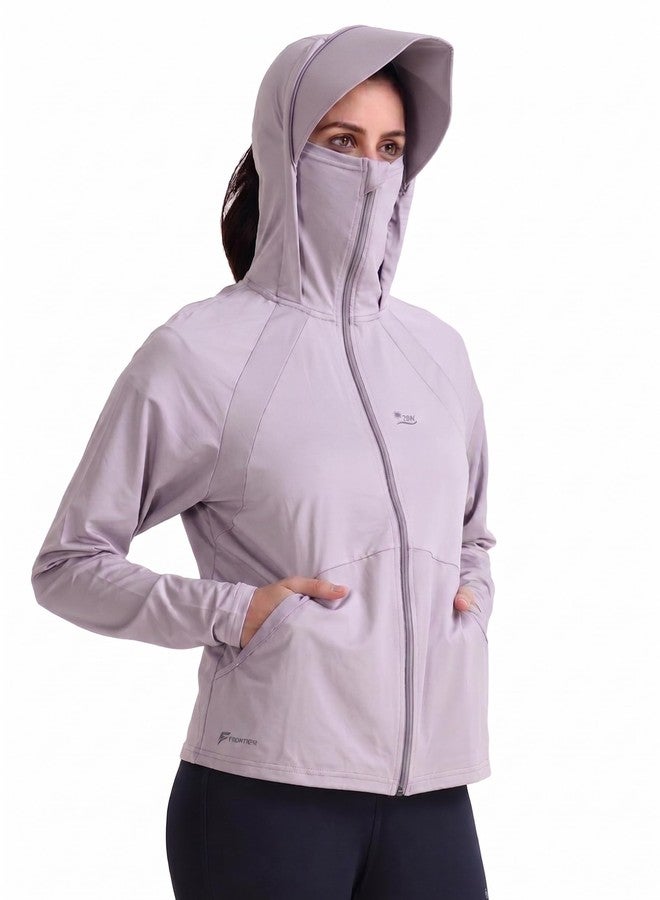 FABSPORTS Women's UV Protection Sun Screen Jacket, Full Zip Sun Protection Clothing, Lightweight with UPF 50+ Protection for Outdoors, with Pockets, Sun Protective Clothing for Women - Image 1