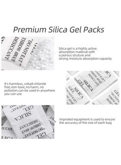 GMORO 220 Packs 1 Gram Desiccant Packets Food Safe Silica Gel Desiccant Packets Premium Moisture Absorbers for Food Storage Desiccant Beads Packet for Moisture Storage Control  - Image 2
