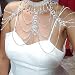 STONEFANS Bridal Rhinestone Shoulder Necklace Body Collar Gold Jewelry Luxury Tassel Crystal Shoulder Harness Chain Wedding for Women - Image 2
