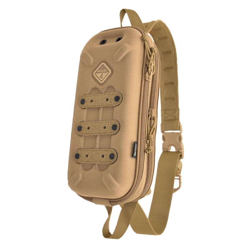 HAZARD 4 Bandoleer - Mini Tactical Sling Bag - EDC/CCW Shoulder Crossbody Pack - Water Resistant Small Chest Satchel - Durable Carry Travel Backpack - Military-Style Single Strap Body Pack - Coyote - Image 1