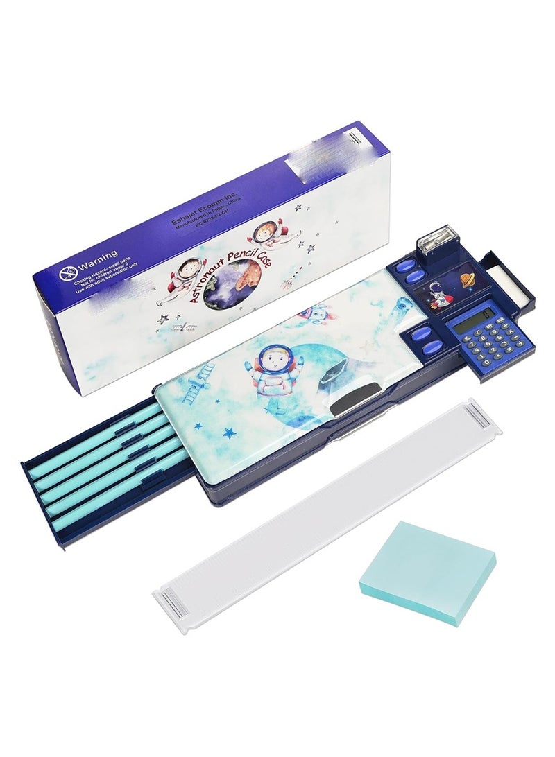 Loquat Pop Up Astronaut Pencil Case with Calculator Sharpener Cute School Supplies Multifunctional Stationery Organiser Boy Gift - Image 1
