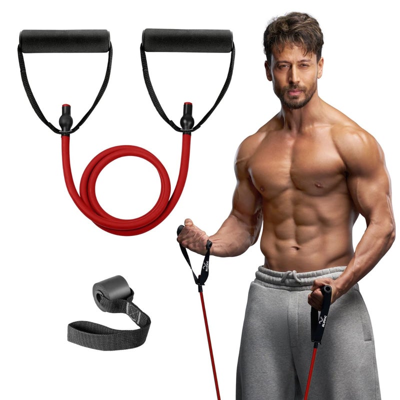 SLOVIC أنبوب مقاومة سلوفيك [حتى 15 KG] | شريط مقاومة للتمرين | شريط تمدد للتمارين | مجموعة أشرطة مقاومة | معدات صالة الألعاب الرياضية للتمرين في المنزل | مثالي للرجال والنساء - Image 2