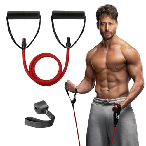 SLOVIC أنبوب مقاومة سلوفيك [حتى 15 KG] | شريط مقاومة للتمرين | شريط تمدد للتمارين | مجموعة أشرطة مقاومة | معدات صالة الألعاب الرياضية للتمرين في المنزل | مثالي للرجال والنساء - Image 1