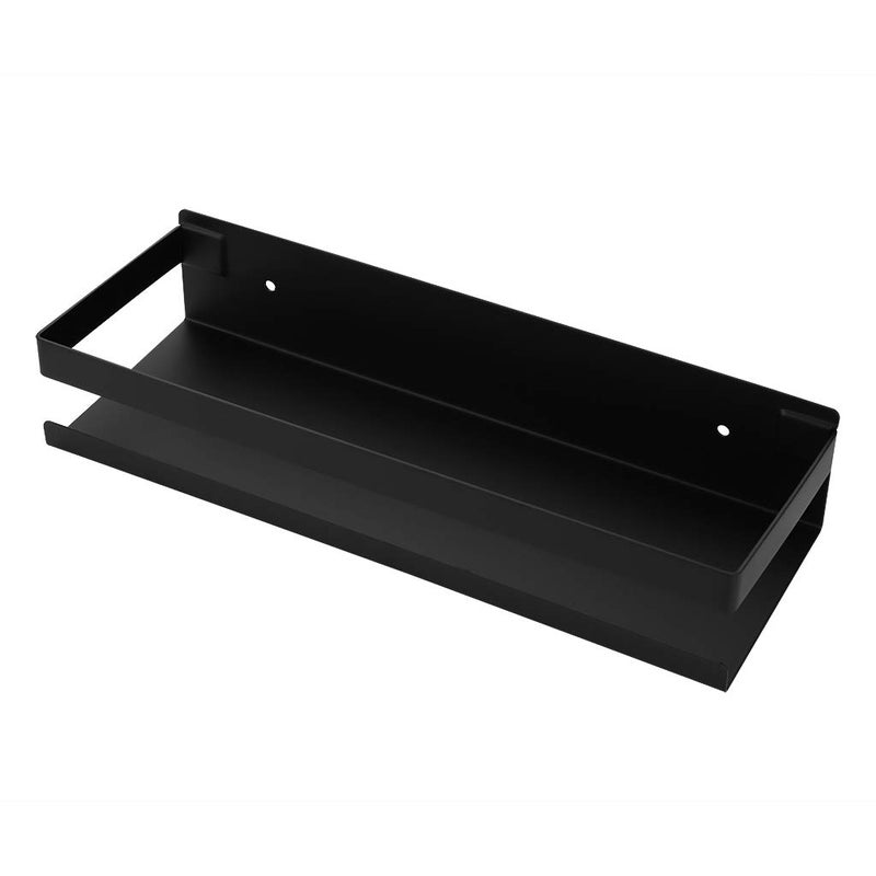 OwnMy Bathroom Shower Shelf Stainless Steel Bath Kitchen Basket Shower Caddy Rack  Rustproof Metal Bathroom Storage Floating Shelves Wall Mounted Shower Corner Rectangular Shelf - 12 Inch Black - Image 3
