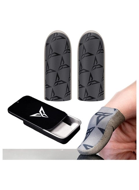 P1 Silver-Cloth Mobile Gaming Finger Sleeve Extremely Thin Material, Zero Touch, Breathable, Extremely Sensitive