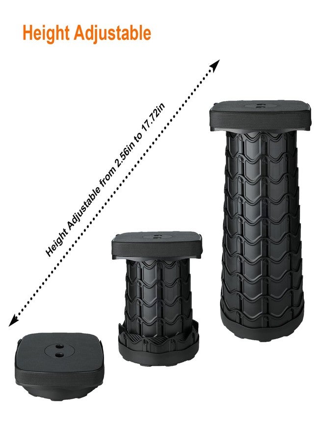 Boreeman كرسي بوريمان القابل للطي، كرسي مربع محمول، خفيف الوزن ولكنه أكثر متانة مع قدرة تحمل تصل إلى 400 رطل، كرسي قابل للطي مطور للتخييم وصيد الأسماك والمشي لمسافات طويلة والشواء (أسود مربع) - Image 3