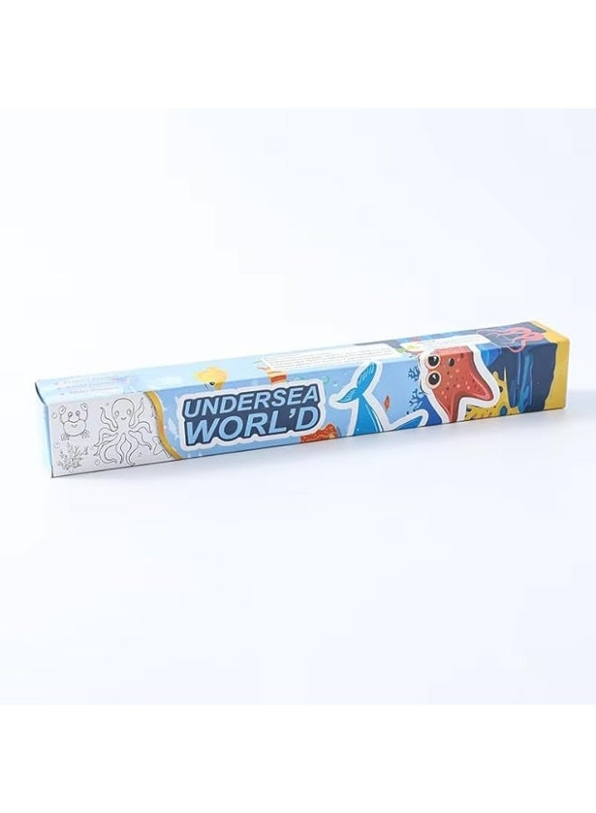 Giant Adhesive Coloring Roll for Kids - "Undersea World" Design for Creative Development  - Image 4