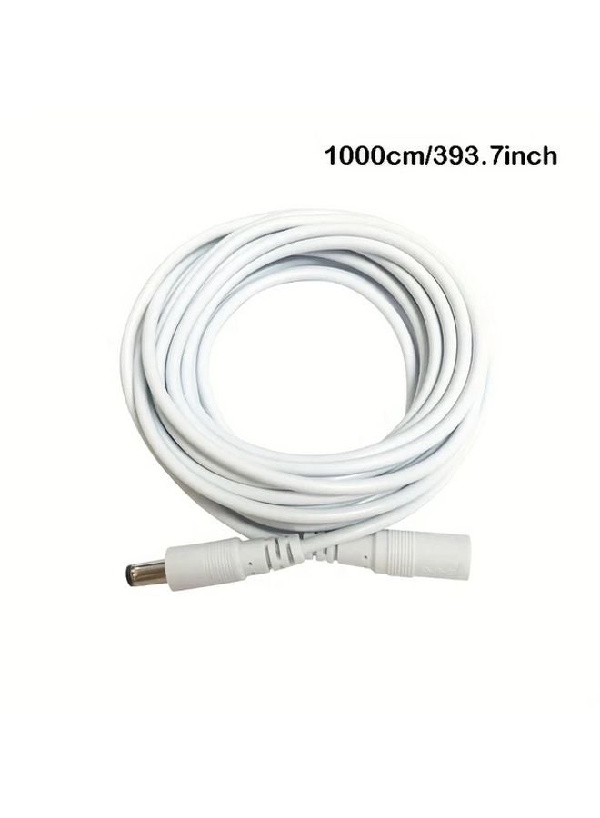 12V DC Power Extension Cable 1000cm Female to Male Connector for IP WiFi Cameras DVRs - Image 1