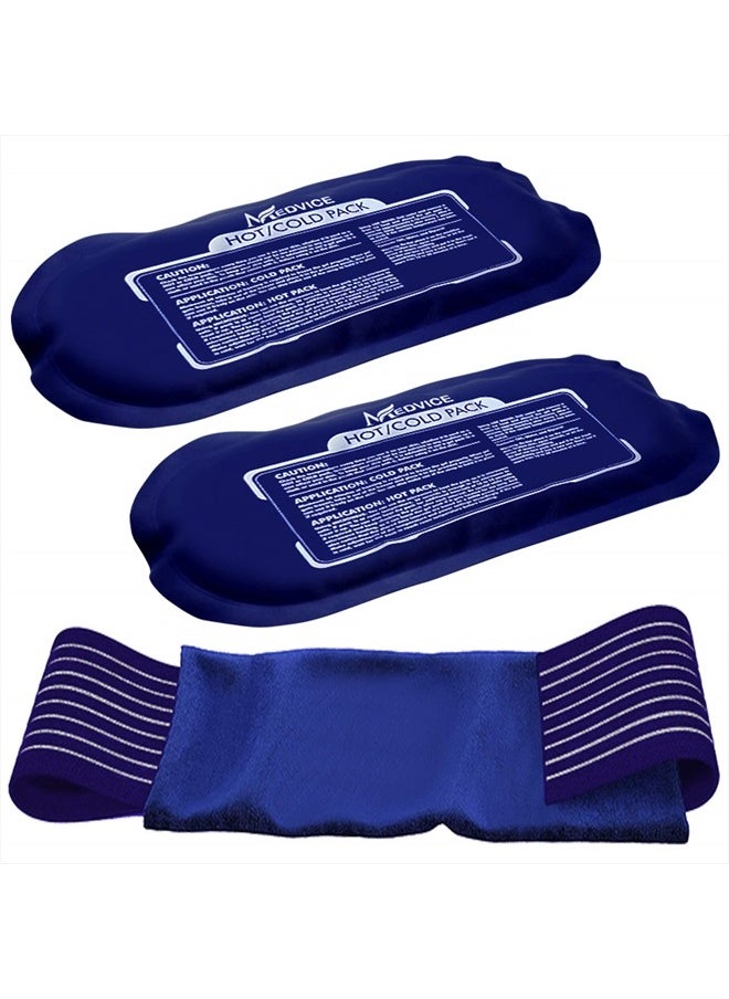 medvice Medvice 2 Reusable Hot and Cold Ice Packs for Injuries, Joint Pain, Muscle Soreness and Body Inflammation - Reusable Gel Wraps - Adjustable & Flexible for Knees, Back, Shoulders, Arms and Legs  - Image 1