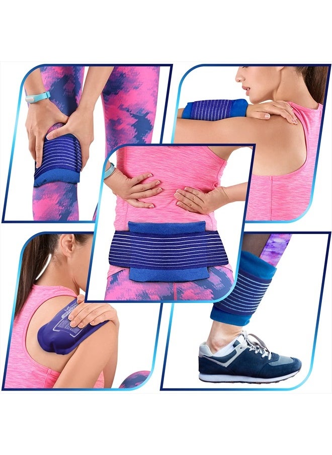 medvice Medvice 2 Reusable Hot and Cold Ice Packs for Injuries, Joint Pain, Muscle Soreness and Body Inflammation - Reusable Gel Wraps - Adjustable & Flexible for Knees, Back, Shoulders, Arms and Legs  - Image 3