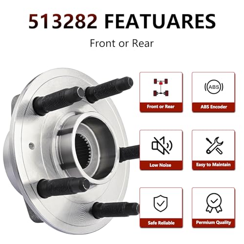 JLEO 513282 Front or Rear Wheel Hub Bearing Fits for Chevrolet Camaro 2010-2015,for Chevrolet Impala 2018-2019,for Cadillac CTS 2008-2014,for Cadillac CTS,XTS 2018-2019 Hub Assembly Replacement - Image 5