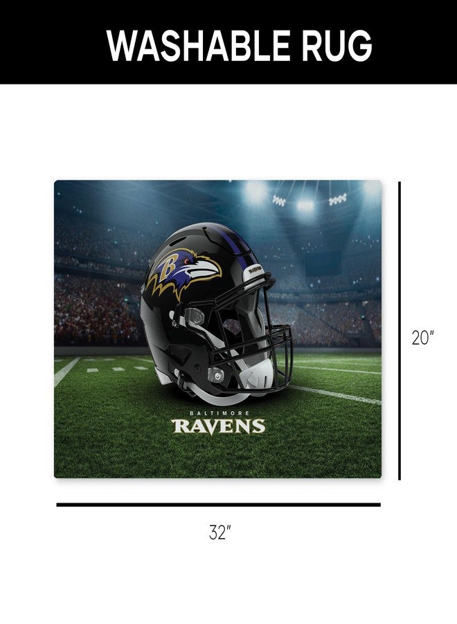 Northwest The Company NFL Baltimore Ravens Washable Rug, 20" x 32", Landscape, Team Colors - Image 5
