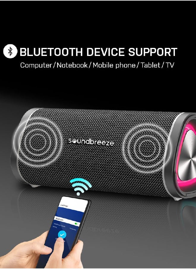 Seeken - SEEKEN Soundbreeze Portable Bluetooth Speaker - Black | 10H Playtime | TWS Function | SD Card Support | Premium Design | High-Quality. - Image 1