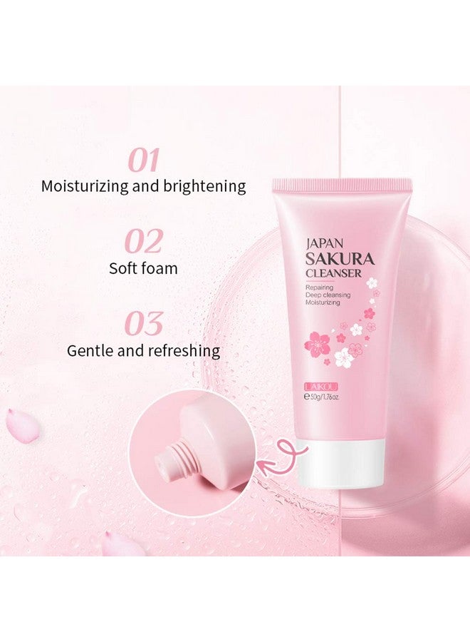 MIESCHER Face Sakura Cleanser Deep Cleaning Foaming Cream Repairing Deep Cleansing Moisturzing Balance Oil Water - Image 5