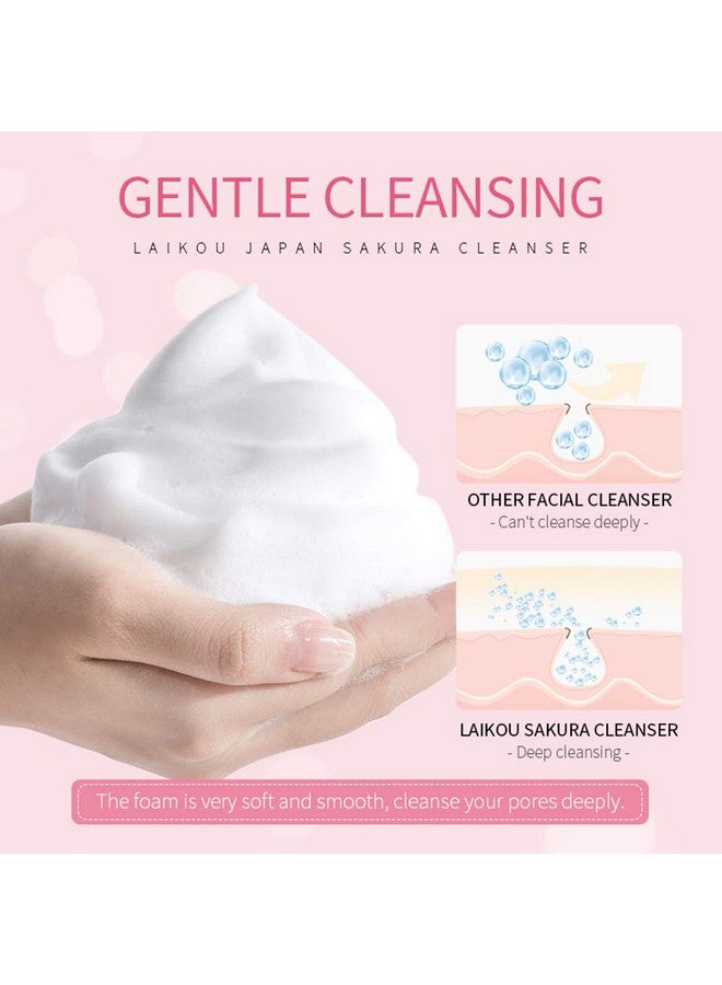 MIESCHER Face Sakura Cleanser Deep Cleaning Foaming Cream Repairing Deep Cleansing Moisturzing Balance Oil Water - Image 3