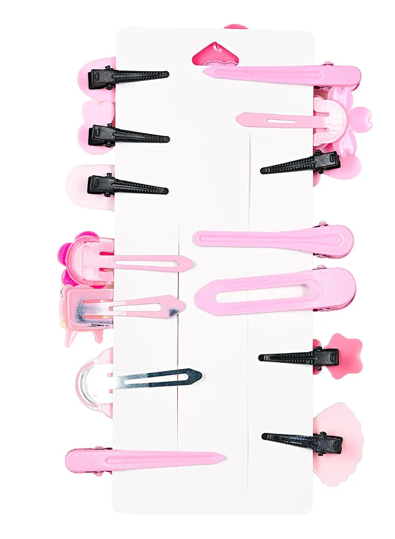 بيبي كلو Girls Cartoon Hair Clips 15 Piece Set