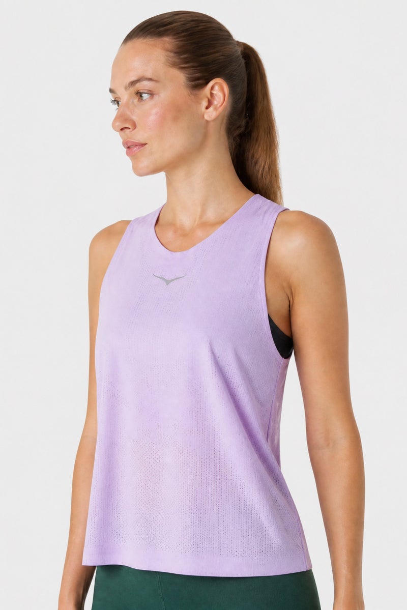 Hoka Women Sportswear Fit Sleeveless Training Tank Top, Purple - Image 3