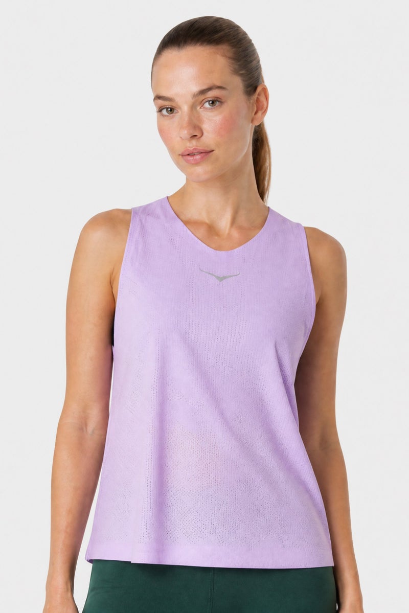 Hoka Women Sportswear Fit Sleeveless Training Tank Top, Purple - Image 1