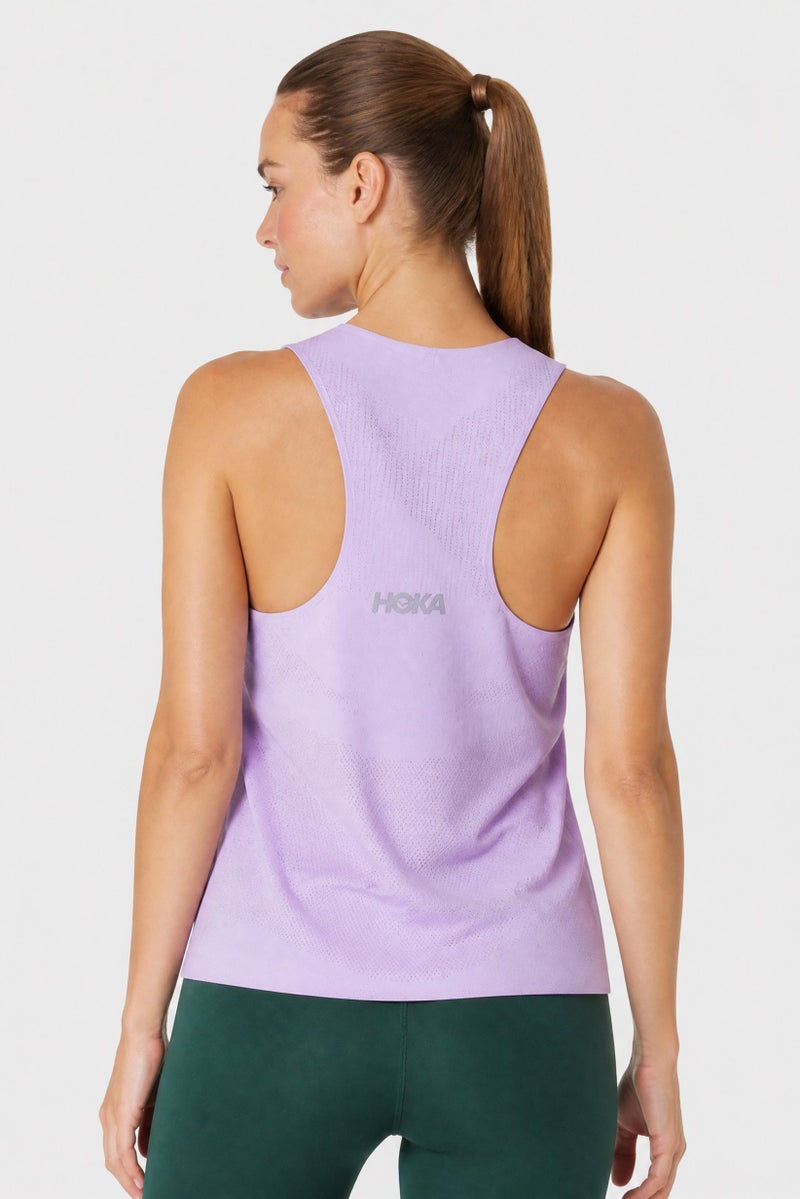 Hoka Women Sportswear Fit Sleeveless Training Tank Top, Purple - Image 4