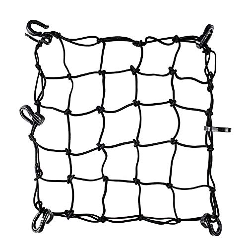 SunFounder Super Strong Stretch Heavy-Duty 15" Cargo Net for Motorcycle ATV - Stretches to 45" Black - Image 1