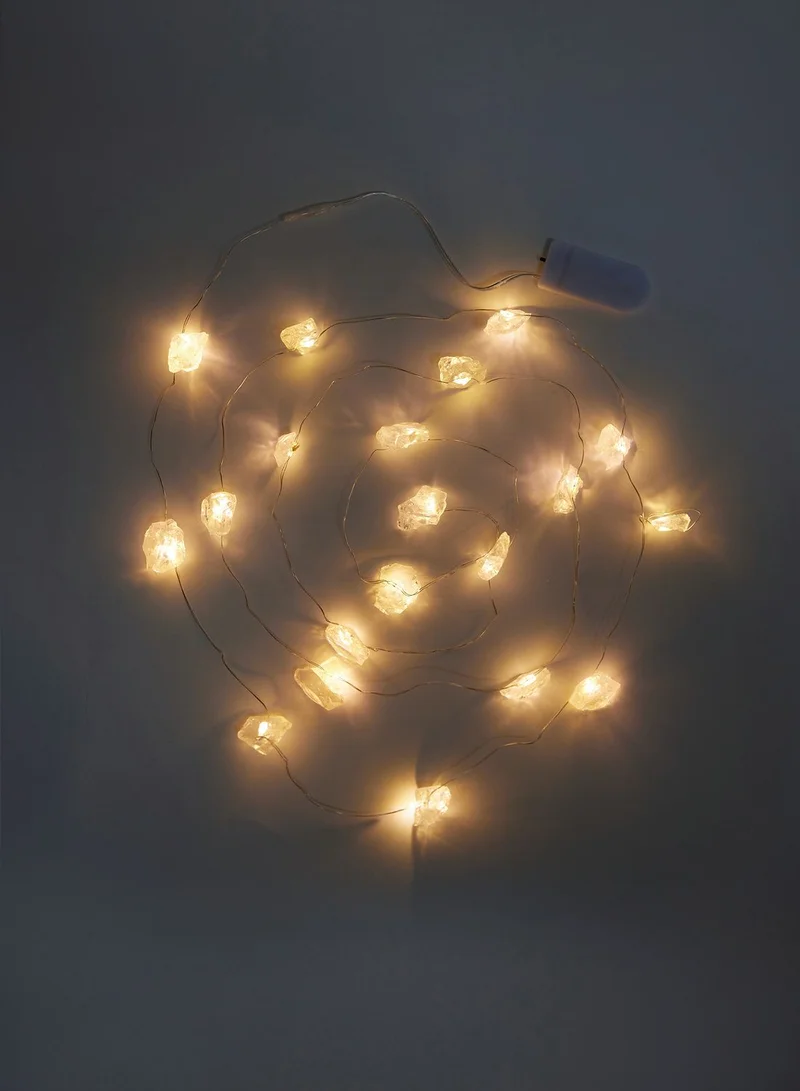 Prickly Pear Clear Quartz Crystal String Lights