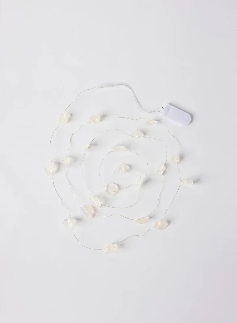 Prickly Pear Clear Quartz Crystal String Lights
