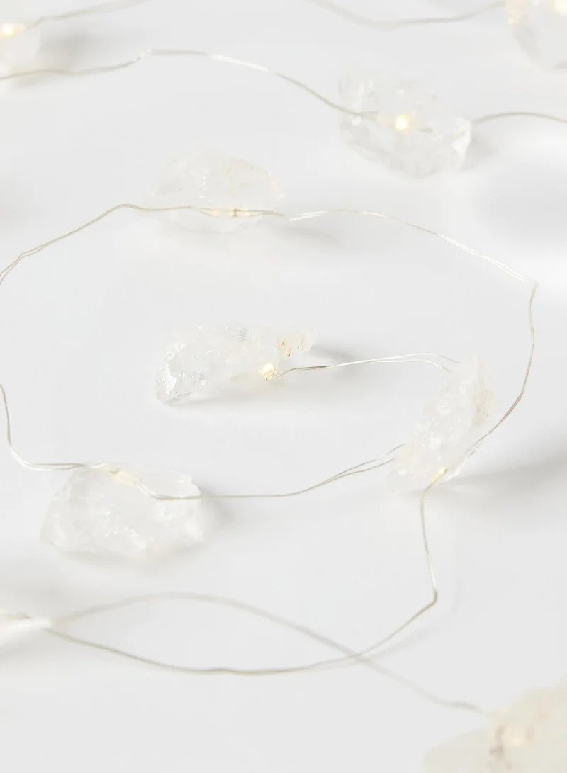 Prickly Pear Clear Quartz Crystal String Lights