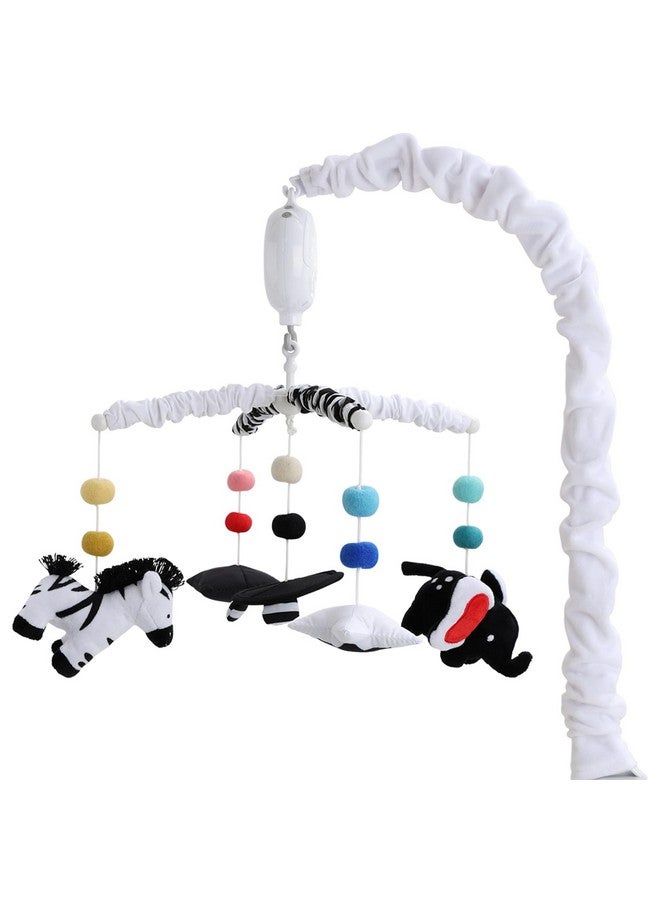 The Peanut Shell موبايل سرير الأطفال من بي نات شيل للأولاد والبنات، موسيقي، موبايلات حضانة مونتيسوري، ديكور سرير باللونين الأسود والأبيض، موبايل عالي التباين، ألعاب سرير معلقة، ملحقات سرير للأولاد - Image 1