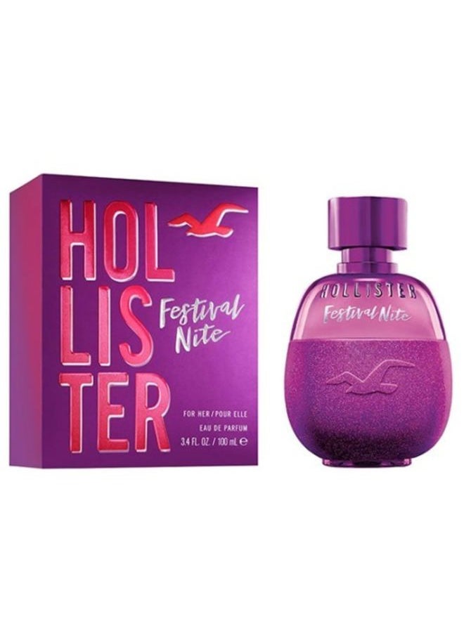 HOLLISTER Festival Nite Women EDP Spray 3.4 oz HO26811  - Image 1