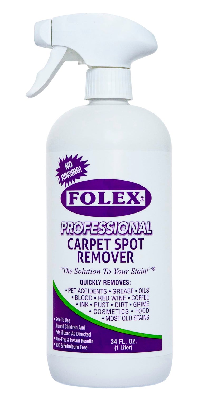 FOLEX Professional Carpet Cleaner Spray 34 oz, Spot Cleaner for Carpet and Upholstery, Pet Spot Remover - Image 1
