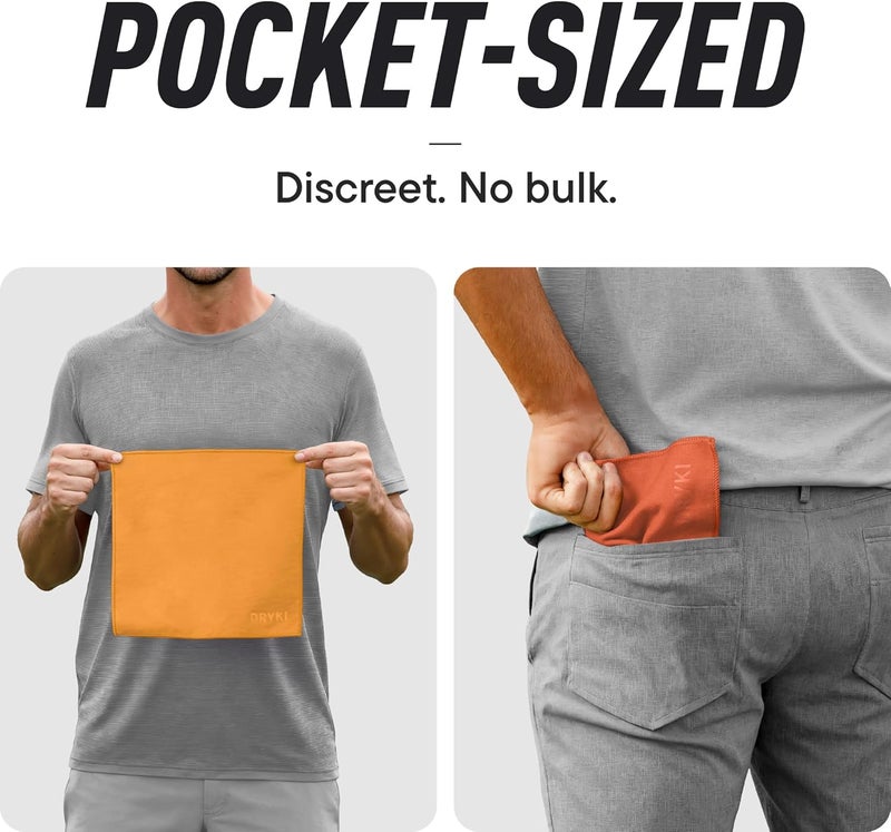 DRYKI Sweat Absorbing Handkerchiefs - The Original Pocket-Sized Sweat Towels - Quick-Dry Microfiber Sweat Rags for Face, Hands, & Body - Men & Women - Gym, Sports, and Work (Mountain: 5 Pack) - Image 4