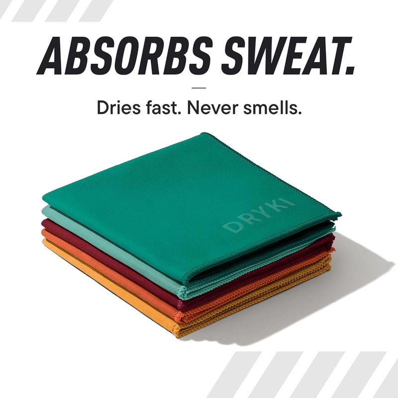 DRYKI Sweat Absorbing Handkerchiefs - The Original Pocket-Sized Sweat Towels - Quick-Dry Microfiber Sweat Rags for Face, Hands, & Body - Men & Women - Gym, Sports, and Work (Mountain: 5 Pack) - Image 3