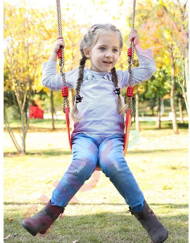 Shopster Kid Adjustable Climbing Nylon Rope for Outdoor Swings/Playground Set Accessories-180 Cm (6Ft), 2 Carabiner Included, Pack of 2,Multicolor - Image 2